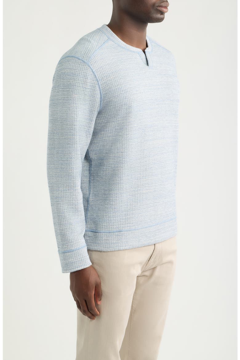 Fairmonte Abaco Reversible Notch Neck Sweatshirt, Alternate, color, DOCKSIDE BLUE HEATHER