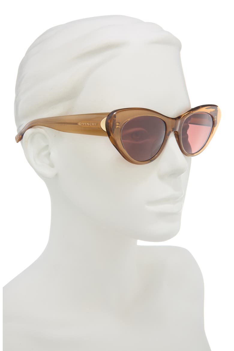 Bold Cat Eye Sunglasses, Alternate, color, LIGHT BROWN/ BORDEAUX