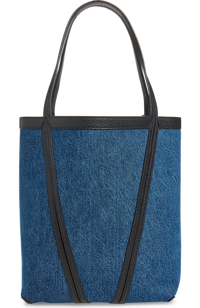 Chloé Denim Spin Tote, Alternate, color, Ashes Blue