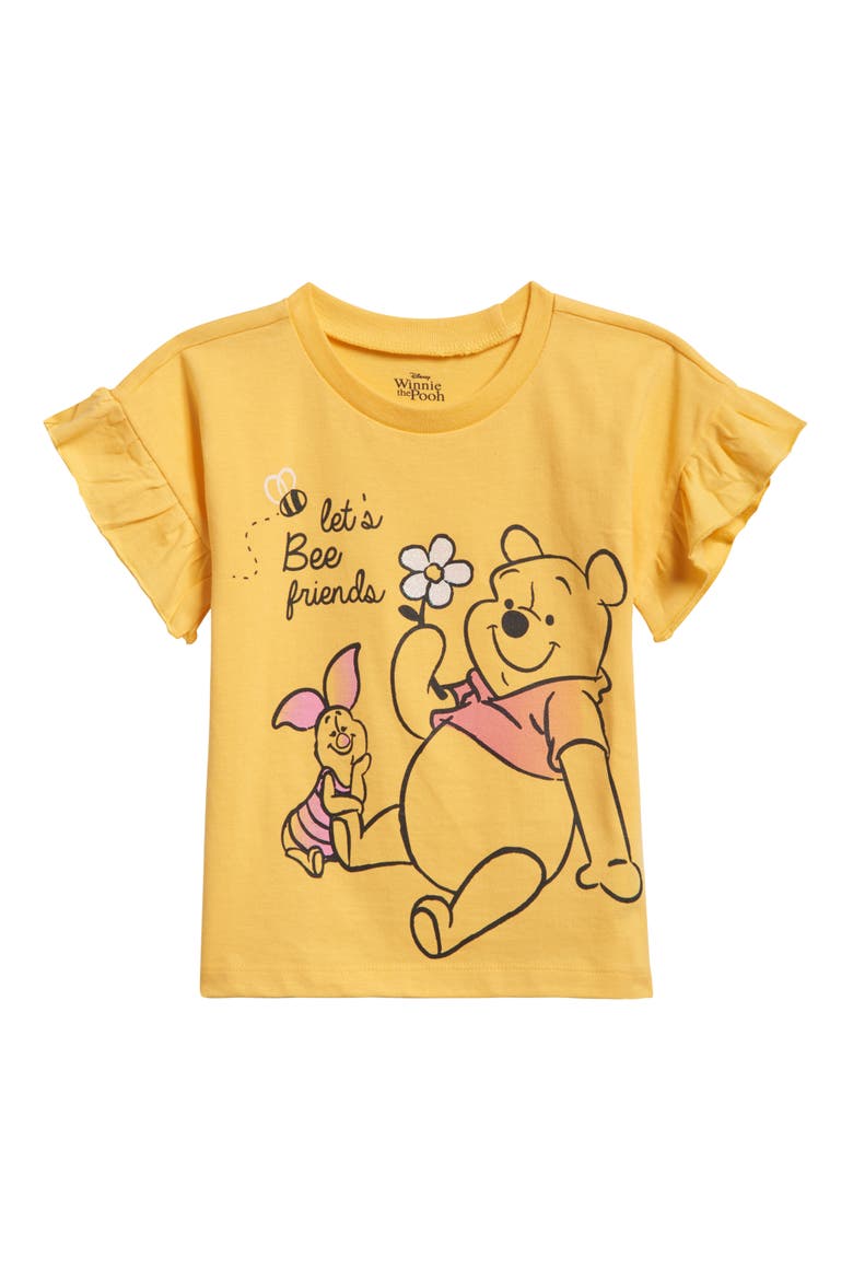 Moana 2-Piece T-Shirt and Bike Shorts Set, Alternate, color, Pooh Piglet Yellow