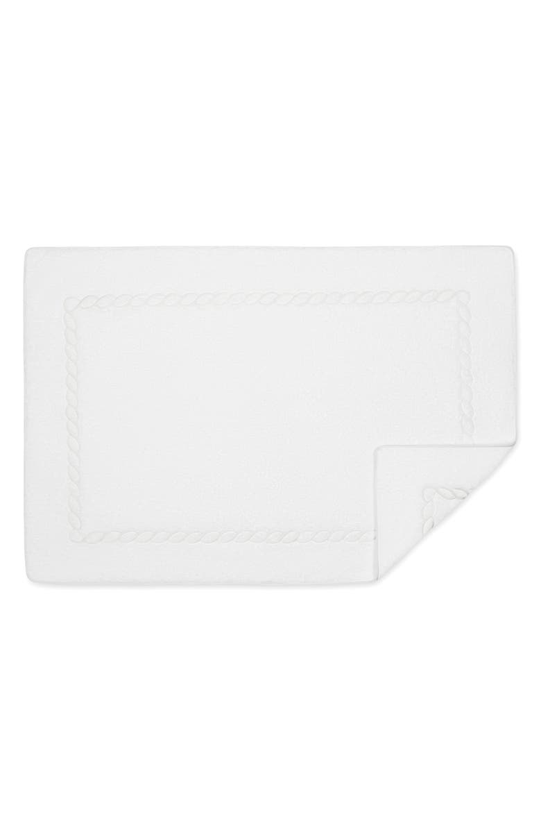 Matouk Classic Chain Bath Mat, Main, color, White
