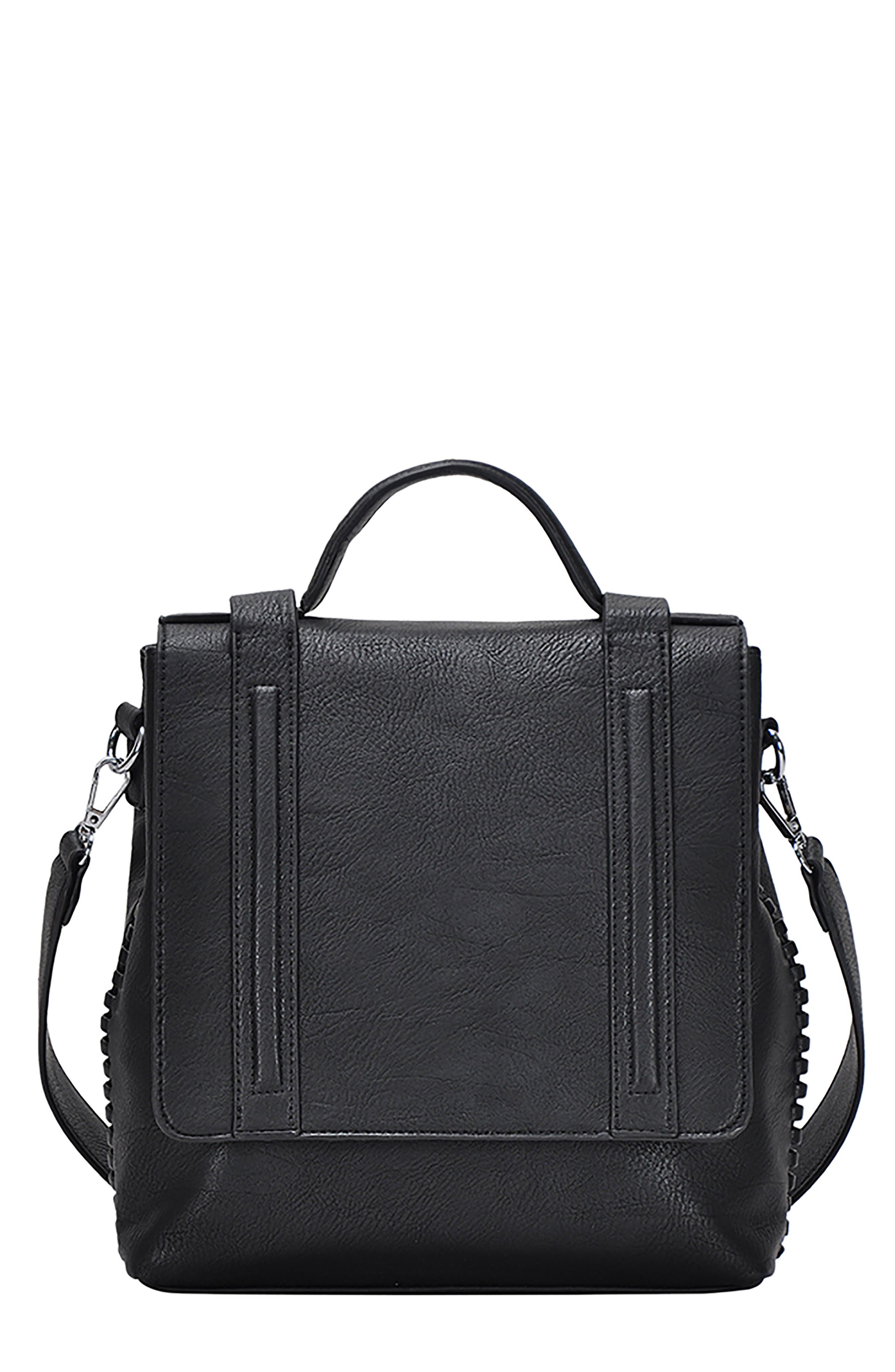 Antik Kraft Convertible Faux Leather Messenger Bag, Main, color, 