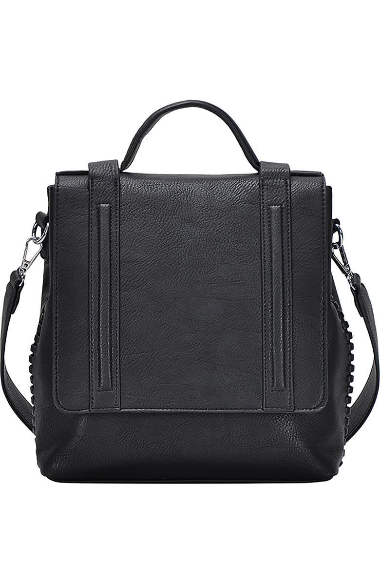 Antik Kraft Convertible Faux Leather Messenger Bag, Main, color,