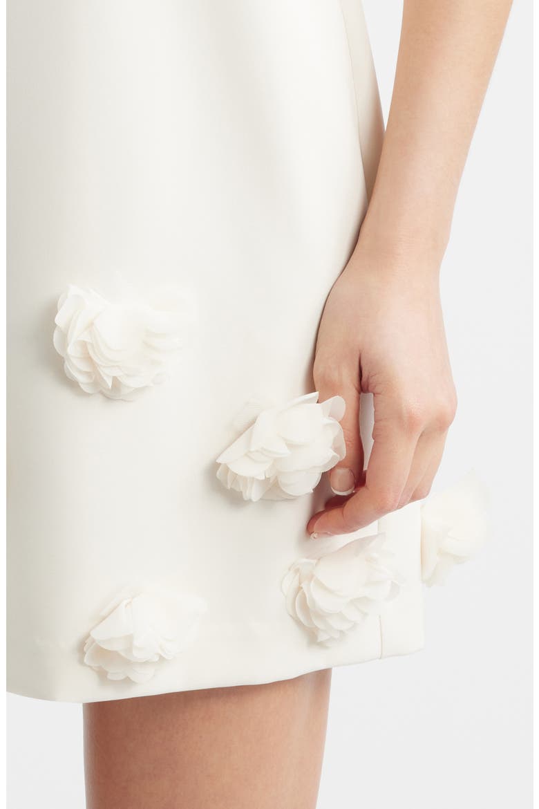 Rosette Shift Dress, Alternate, color, WHITE DOVE