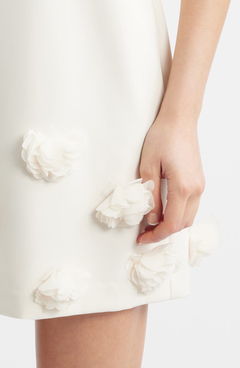 Anne Klein Rosette Shift Dress, Alternate, color, White Dove