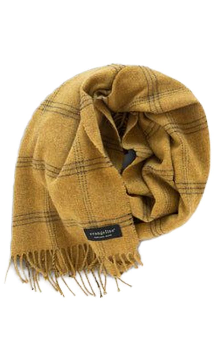 Evangeline Wearable Wraps, Main, color, Windowpane Burnt Yellow