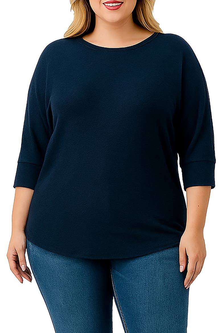 Dolman Sleeve Knit Top, Main, color, NAVY