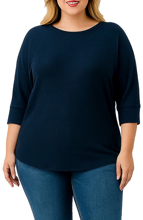Standards & Practices Dolman Sleeve Knit Top In Blue
