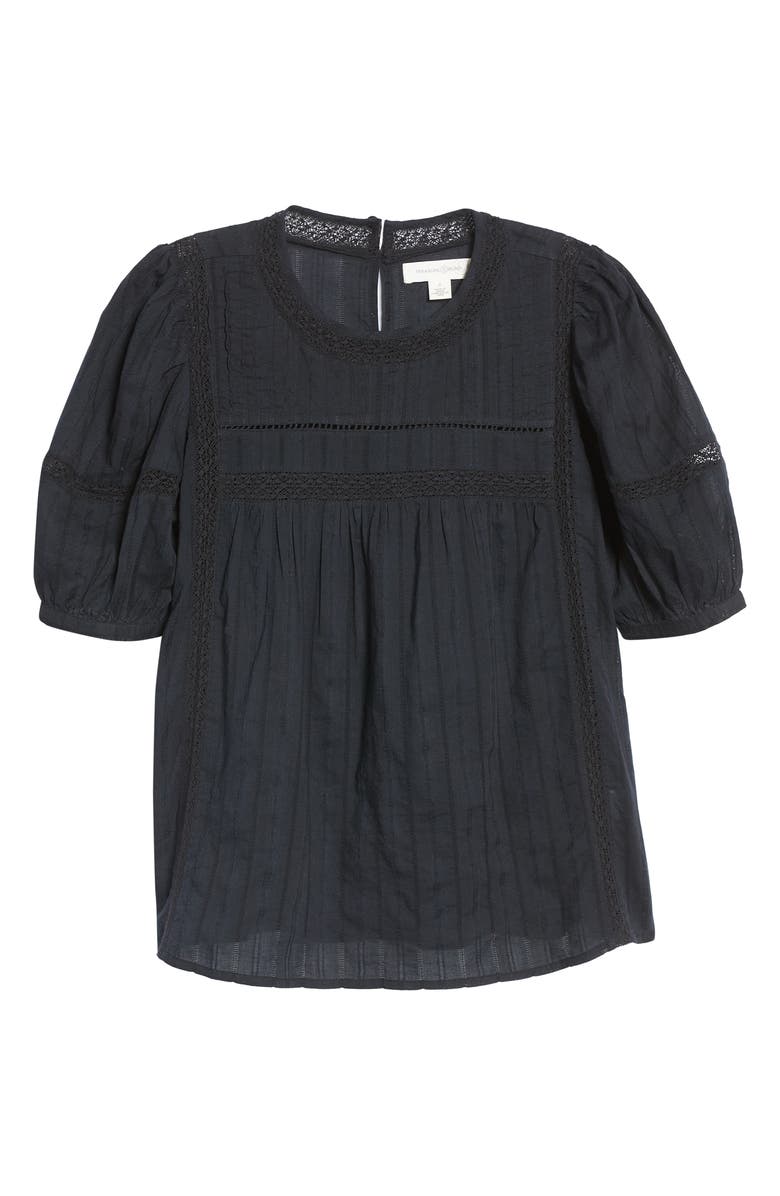 Treasure & Bond Lace Inset Puff Sleeve Blouse, Alternate, color, 