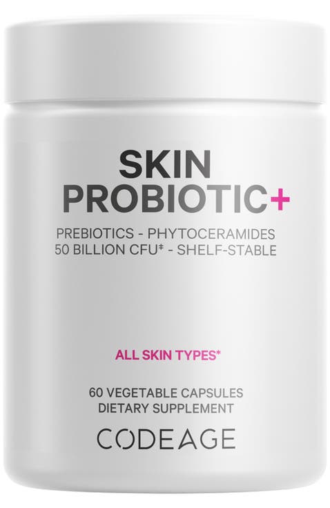 Skin Probiotics 50 Billion CFU + Prebiotics Supplement