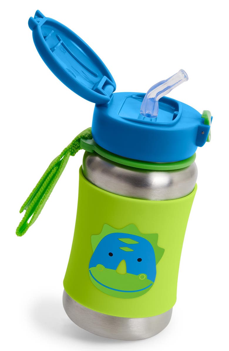 Skip Hop Zoo Stainless Steel Straw Bottle, Alternate, color,