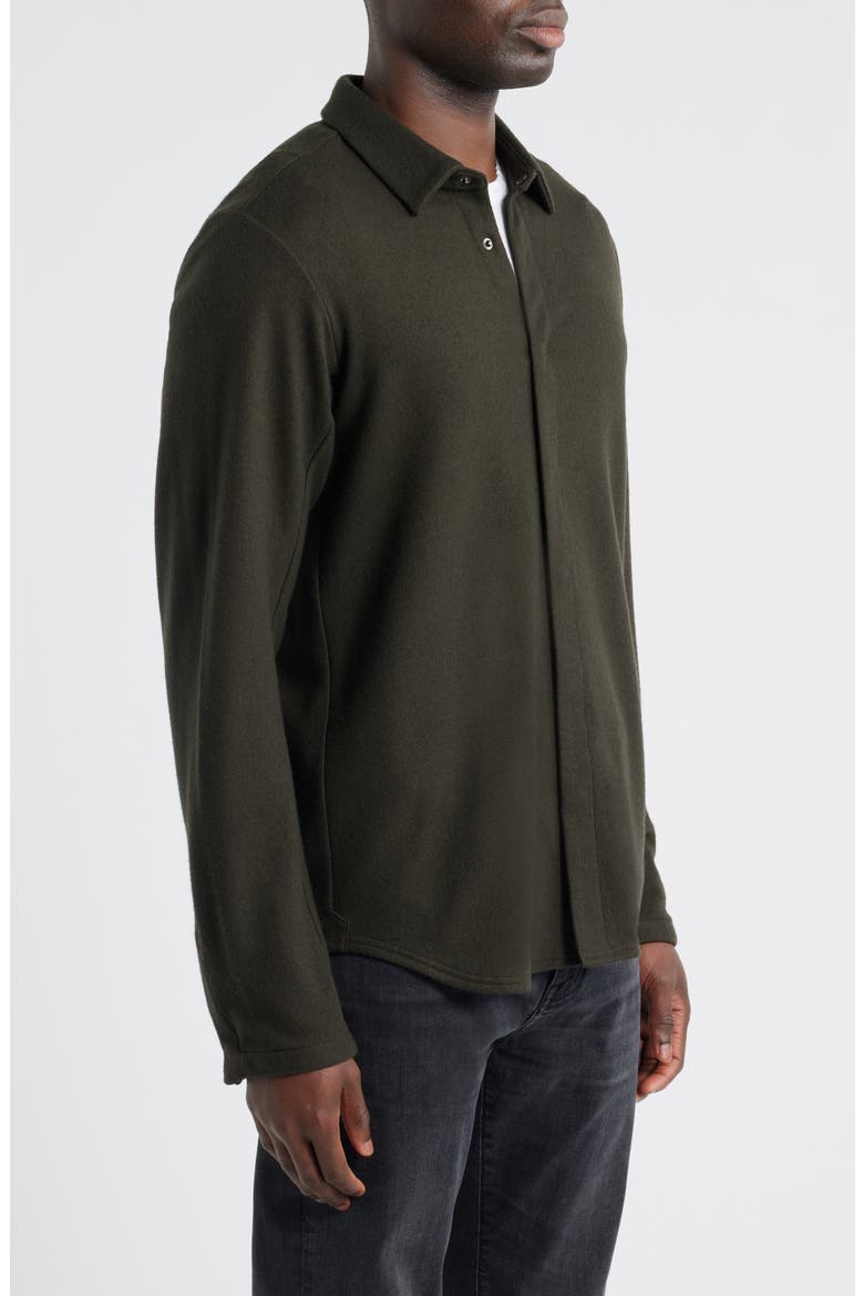 Japanese Wool Precision Shirt, Alternate, color, ARMY