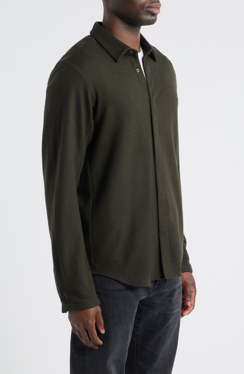 rag & bone Japanese Wool Precision Shirt, Alternate, color, Army