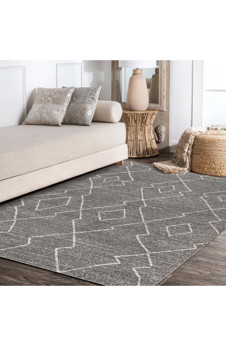 JONATHAN Y Alia Moroccan Beni Souk Area Rug, Alternate, color, Gray/Cream