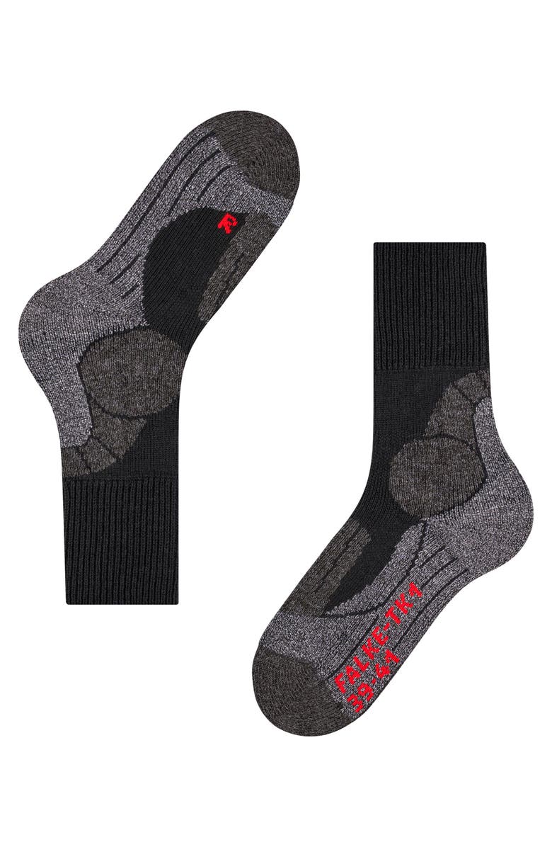 Falke TK1 Adventure Hiking Socks, Alternate, color, Black-Mix