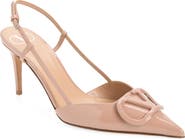 Valentino VLOGO Pointed Toe Slingback Pump
