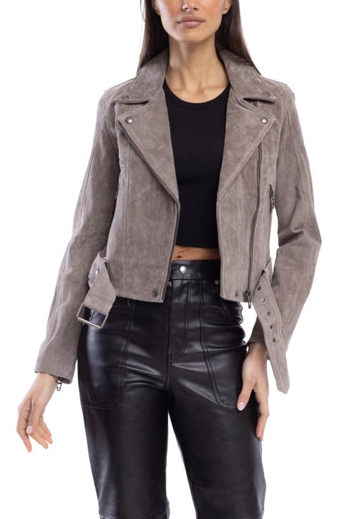 Suede Moto Jacket