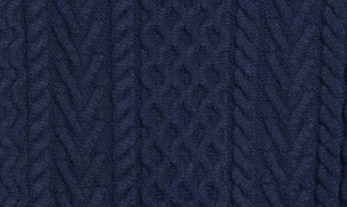 Bp. Oversize Cotton Blend Cable Sweater In Navy Iris