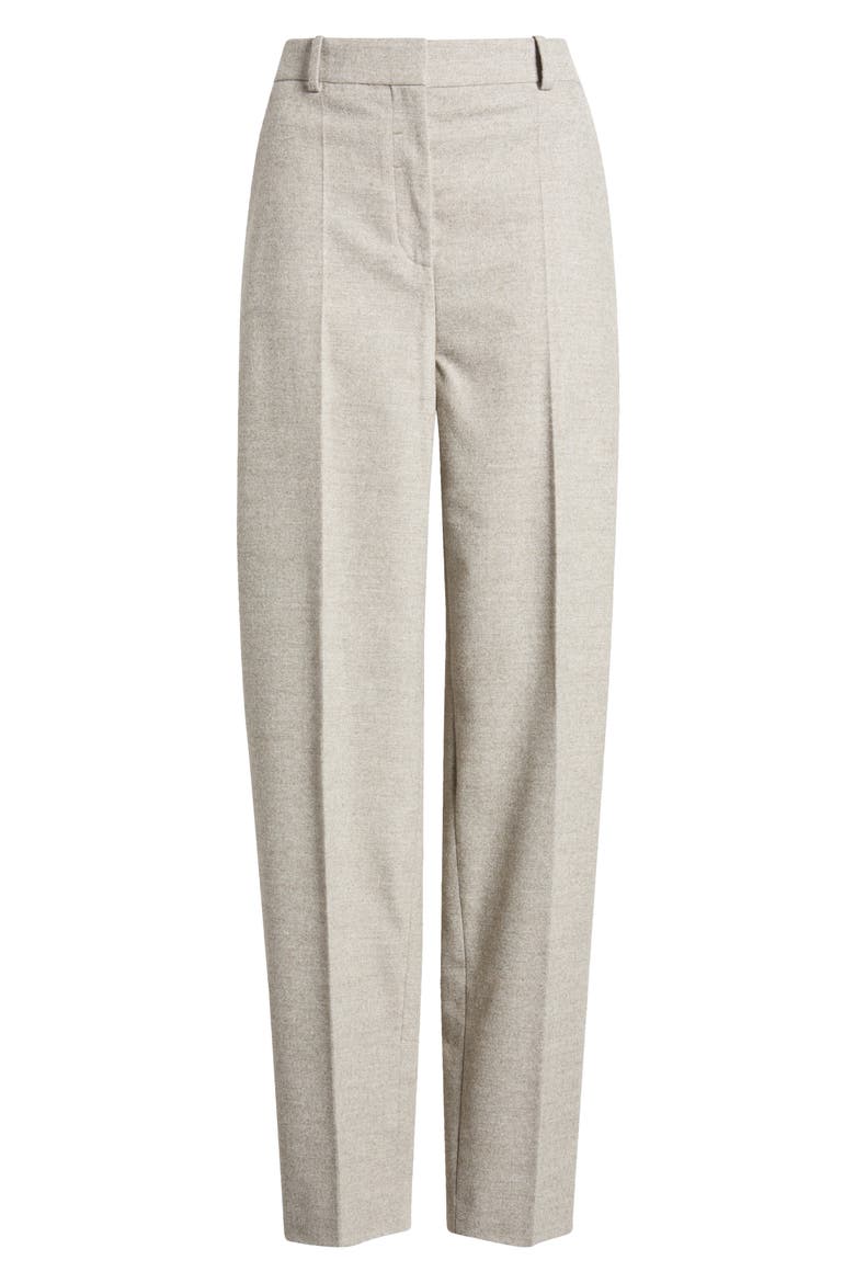 Tabitha Wool Blend Straight Leg Pants, Alternate, color, BEIGE MELANGE FLANNEL