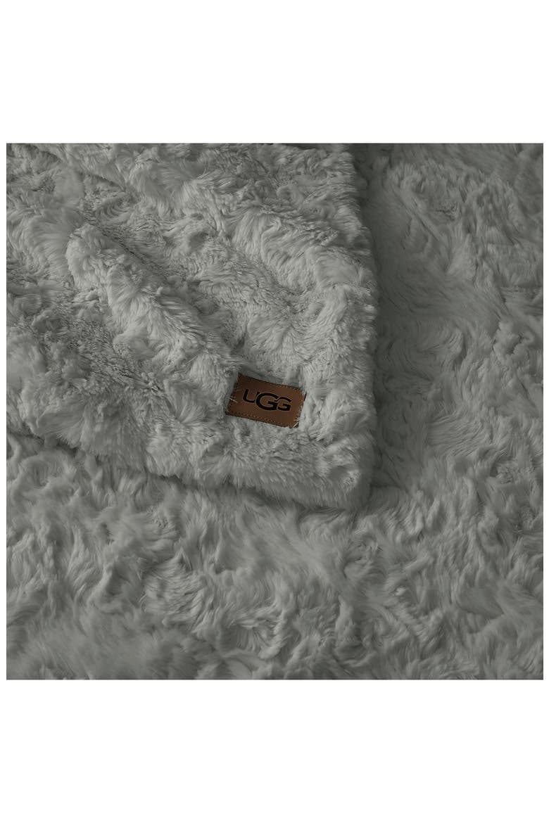 Adalee Faux Fur Throw Blanket, Alternate, color, SEAL
