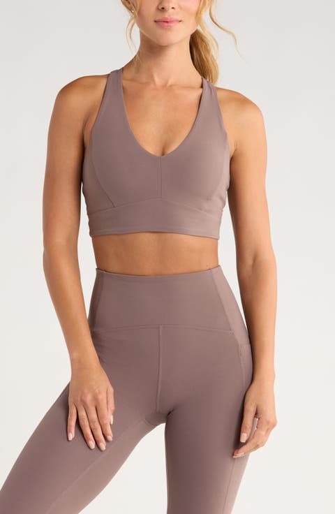 Studio Luxe V-Neck Racerback Sports Bra