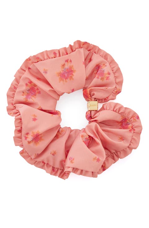 Printed Taffeta Scrunchie