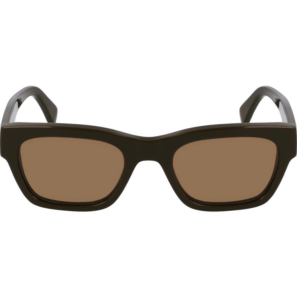Paul Smith Loxham 52mm Modified Rectangular Sunglasses In Olive