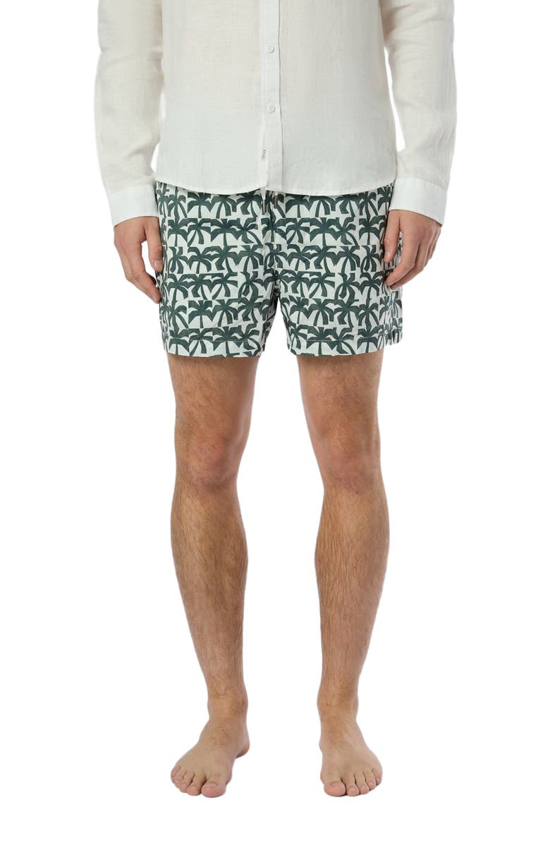 Onia Charles 4" Swim Trunk, Alternate, color, Off Wht/Dk Oliv