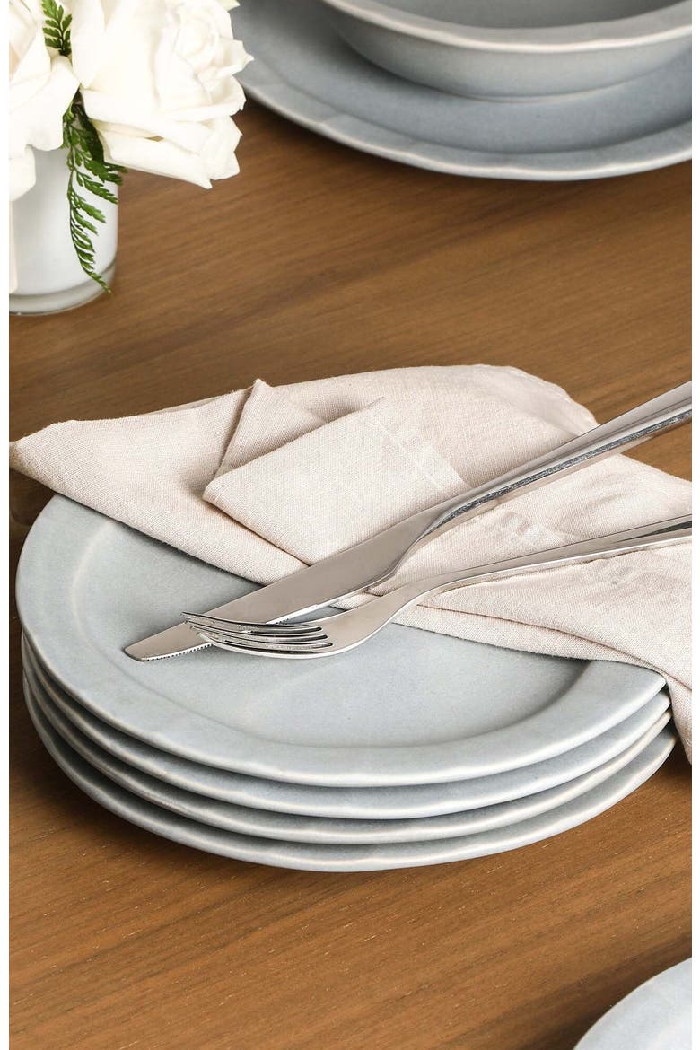 Oasis Stoneware 12-Piece Dinnerware Set, Alternate, color, Grey Blue