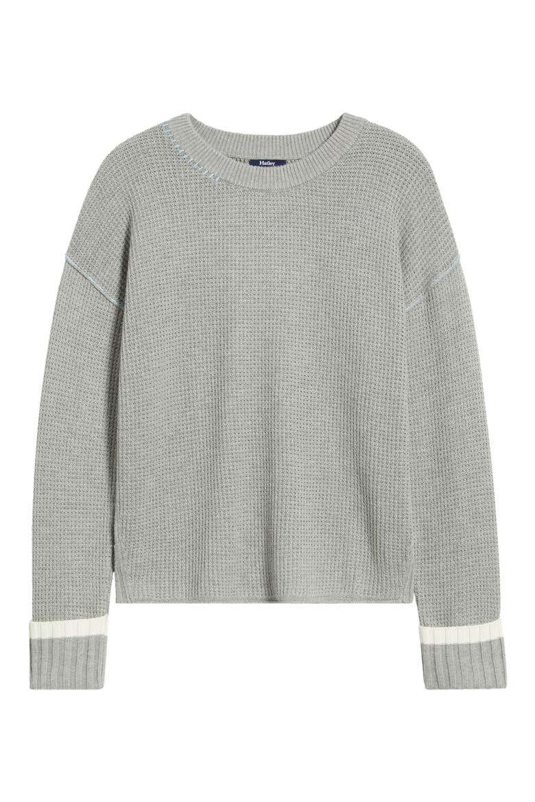 Waffle Stitch Sweater, Alternate, color, GREY
