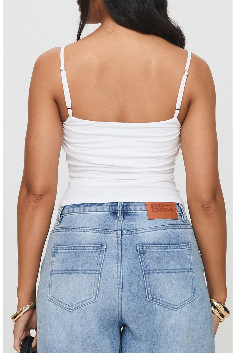 Race My Mind Ruched Top, Alternate, color, WHITE