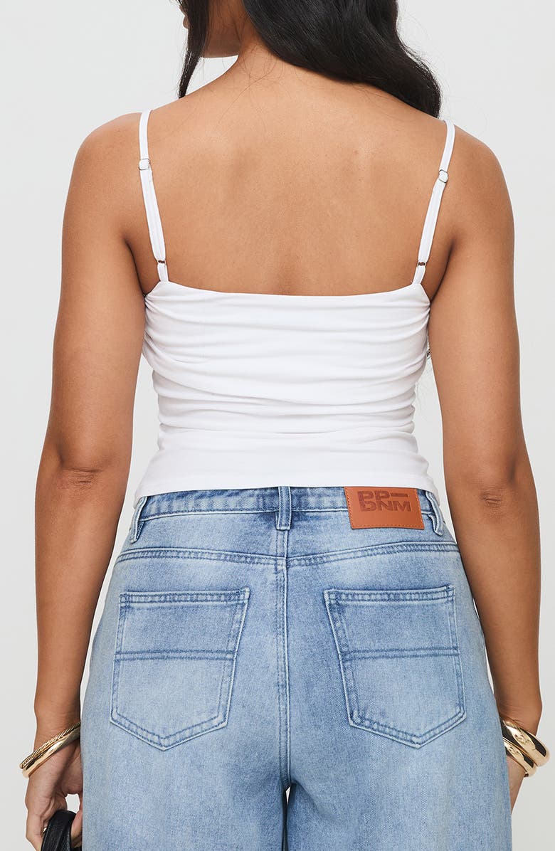 Princess Polly Race My Mind Ruched Top, Alternate, color, White