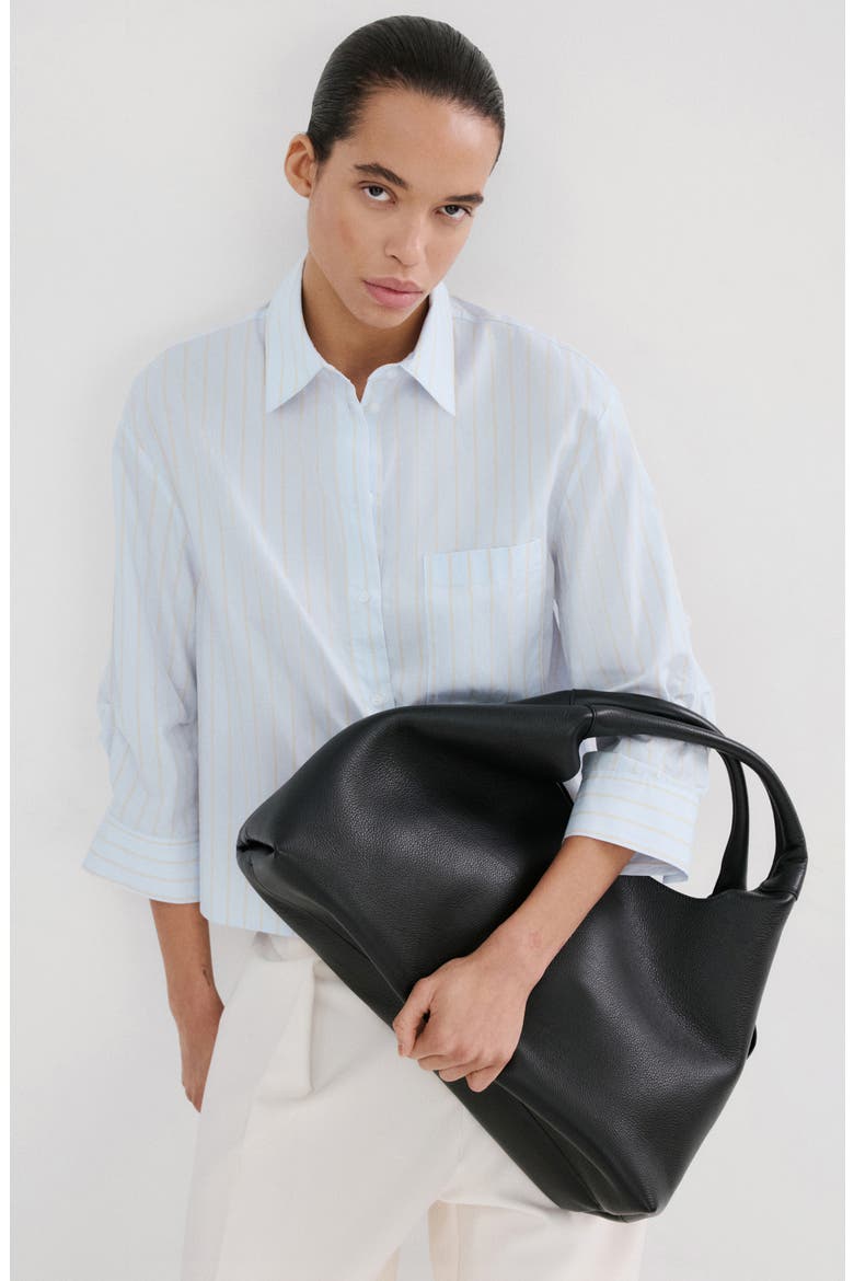 Stripe Cotton Button-Up Shirt, Alternate, color, SKY BLUE