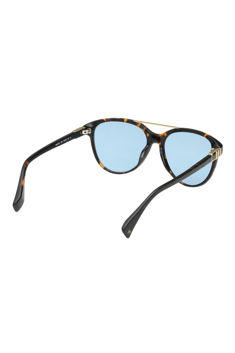 54mm Pilot Sunglasses, Alternate, color, MILKY CLASSIC TORT / BLUE