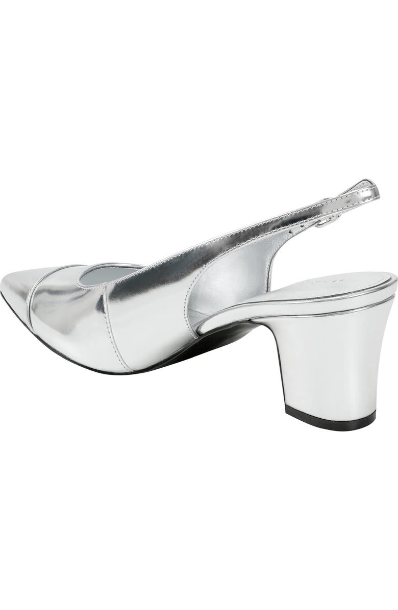 Marc Fisher LTD Blakeley Slingback Pointed Toe Pump, Alternate, color, Metallic Silver