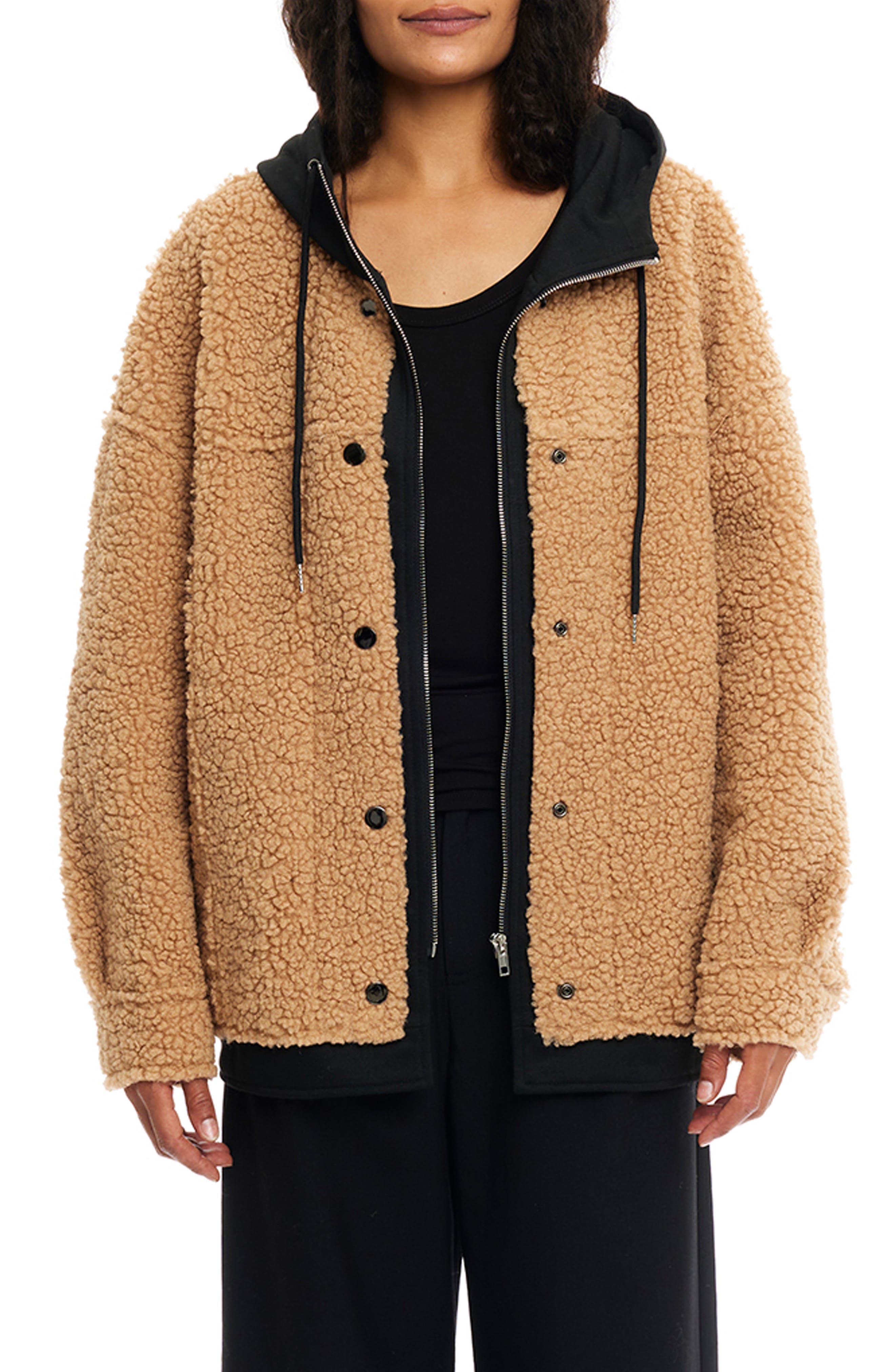 Indie Faux Shearling Hooded Jacket