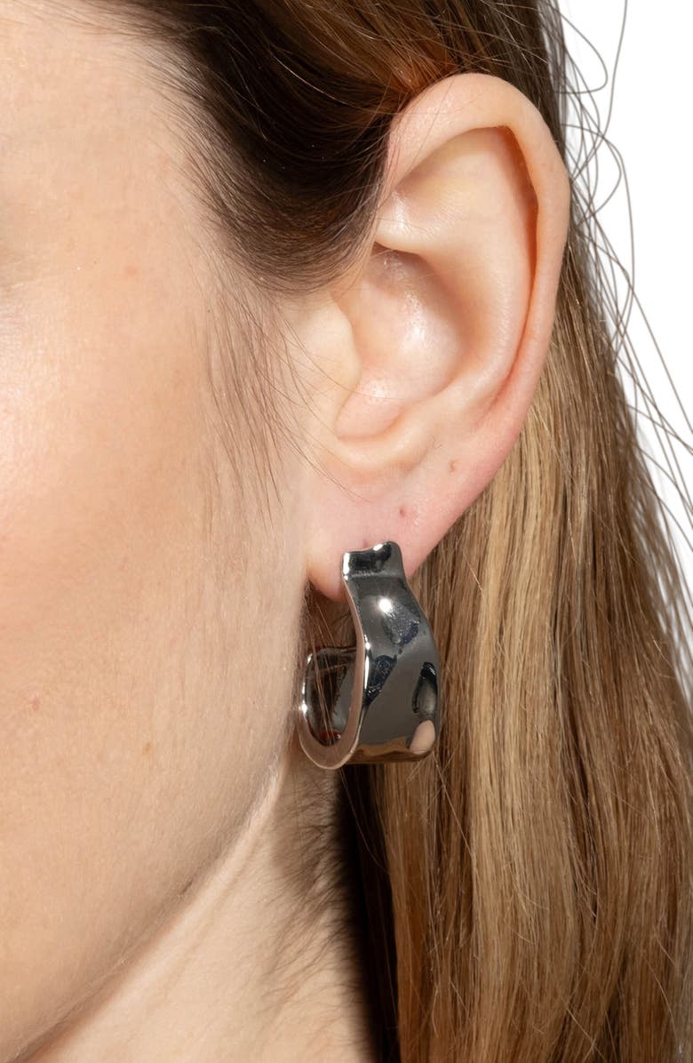 Alexis Bittar Molten Ribbon Hoop Earrings, Alternate, color, 