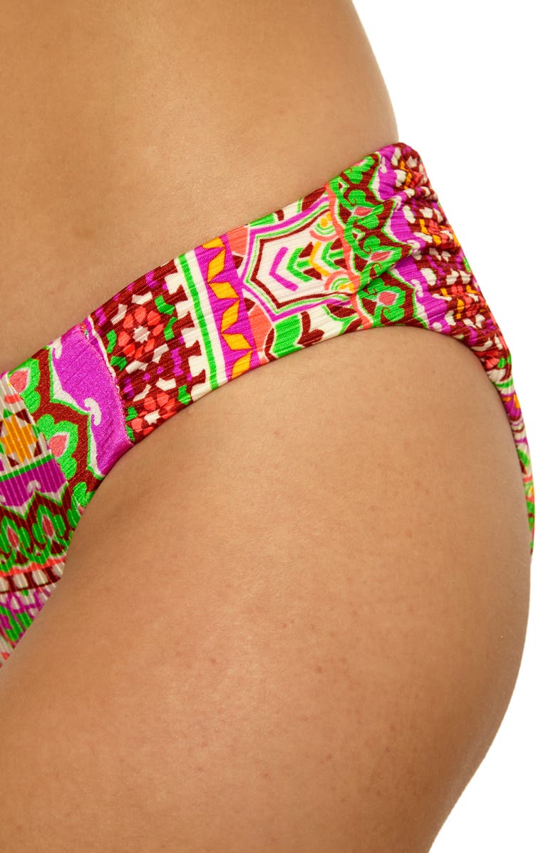 Becca Moroccan Tile Hipster Bikini Bottoms, Alternate, color, Multi Pink