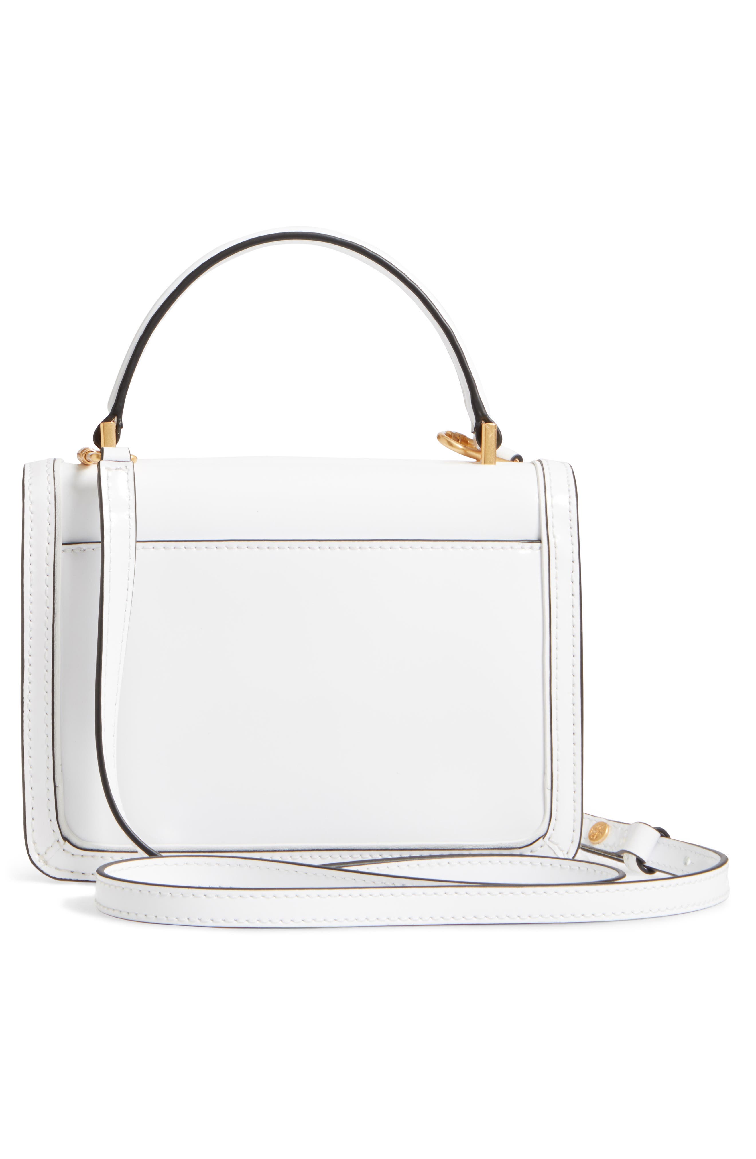 Mini Juliette Leather Top Handle Satchel, Alternate, color, WHITE