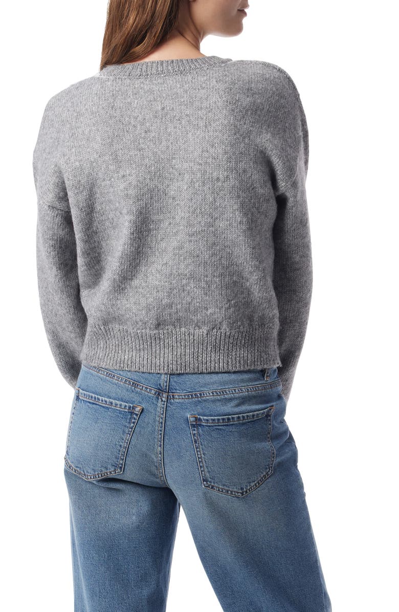 DO by Dee Ocleppo Sequin Overlay Crewneck Sweater, Alternate, color, Light Heather Grey