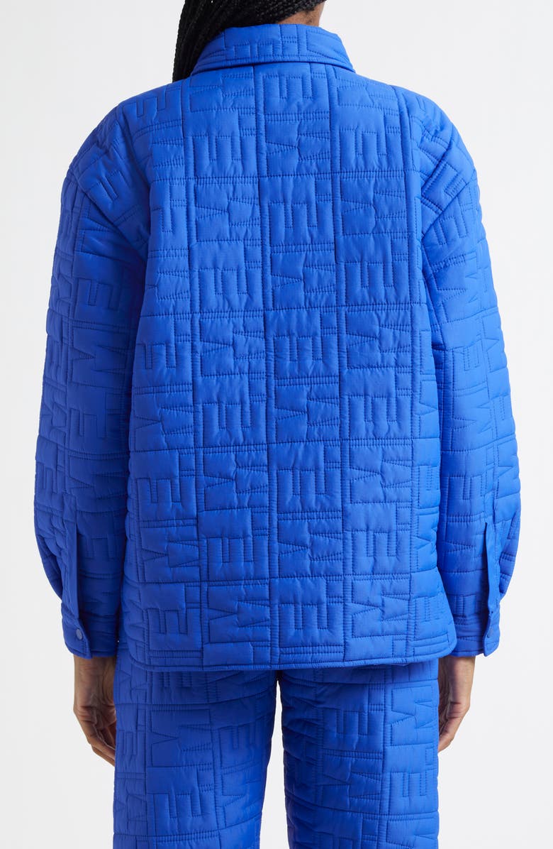 Melody Ehsani Monogram Quilted Shirt Jacket, Alternate, color, Cobalt Blue