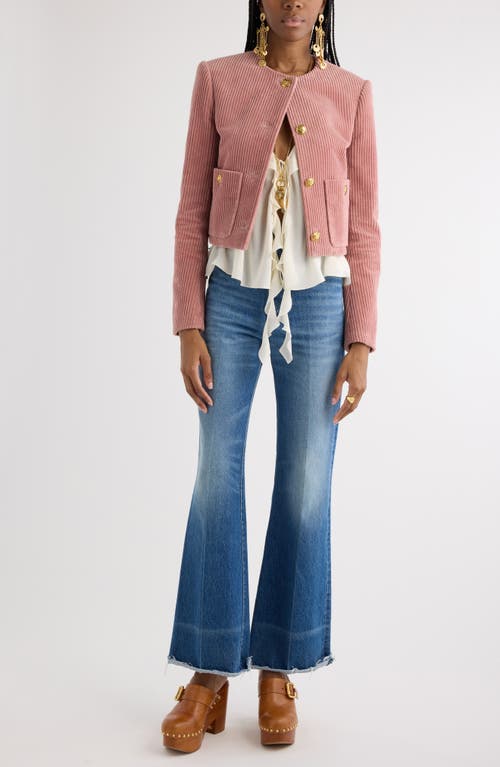 Chloé Cropped Corduroy Jacket Jackets Rose In Wild Pink