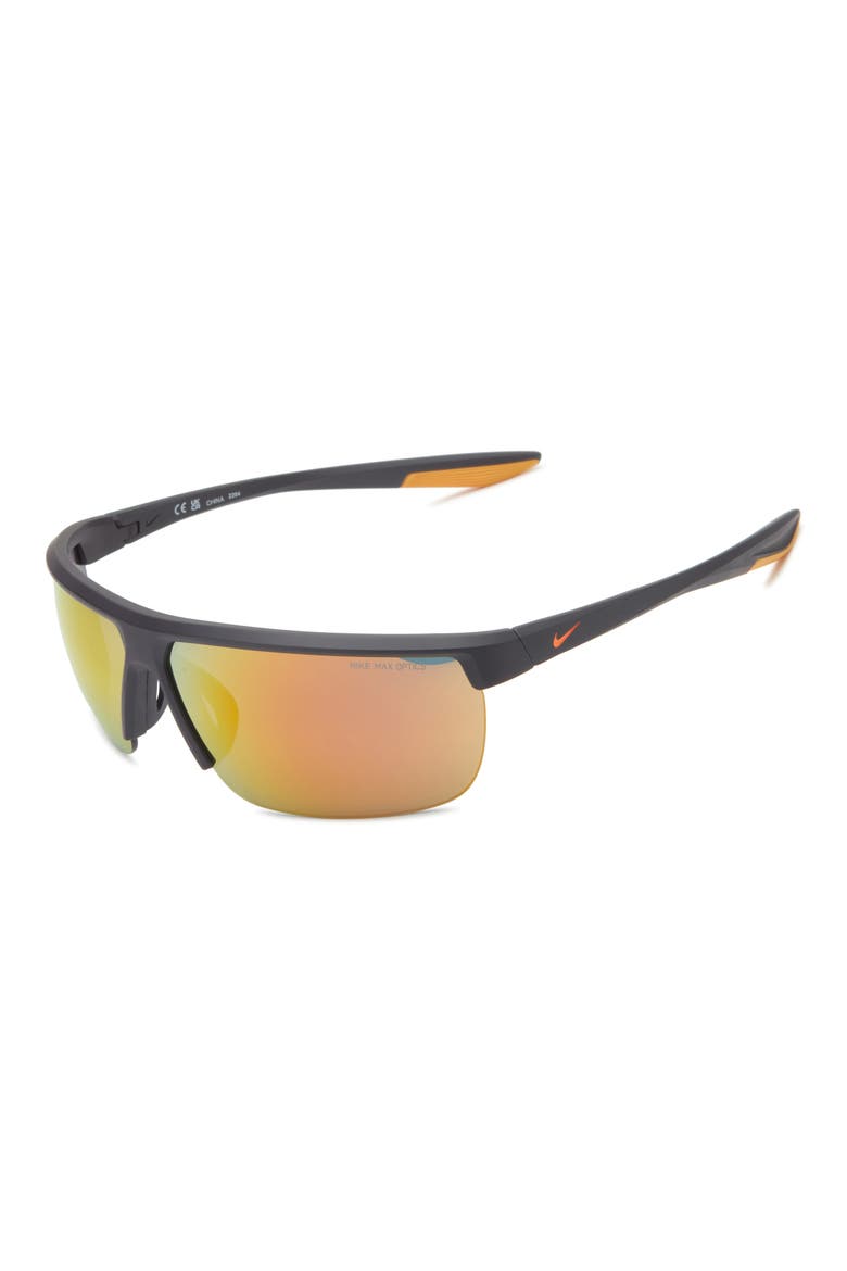 71mm Nike Tempest Performance Sunglasses, Alternate, color, MATTE GRIDIRON/ORANGE MIRRO