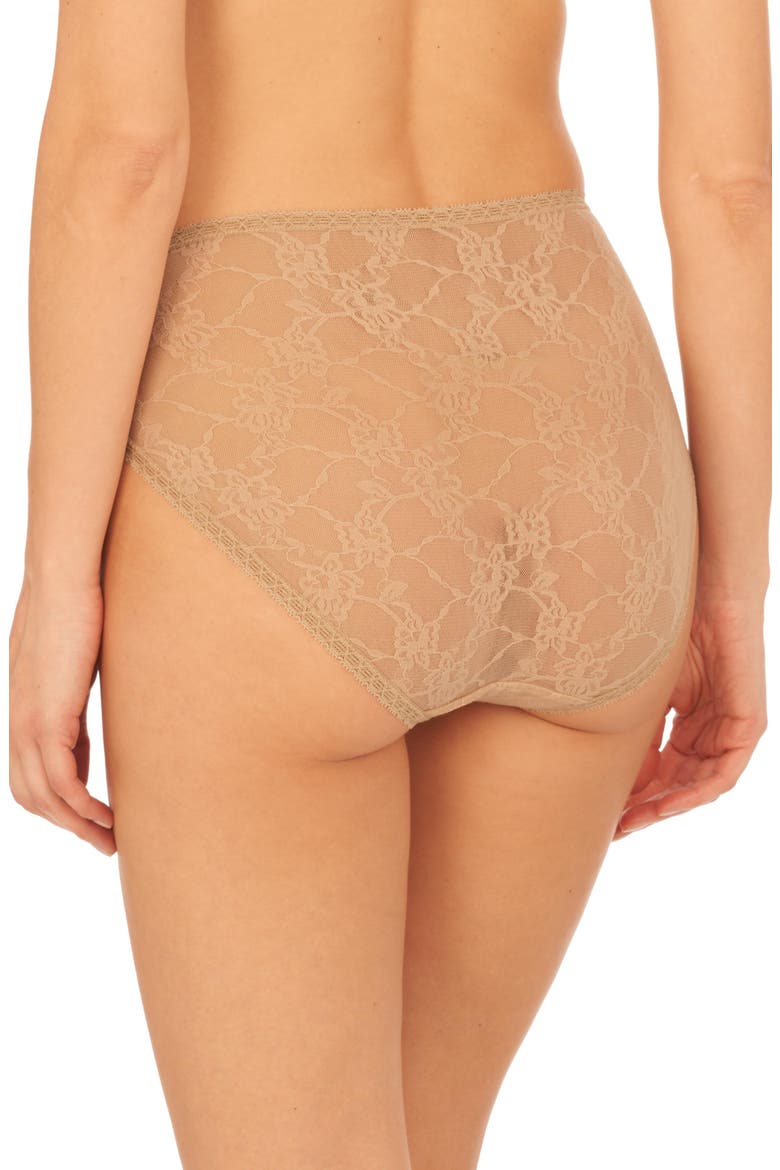 Bliss Allure Lace One Size French Cut Brief 2-Pack, Alternate, color, Cafe