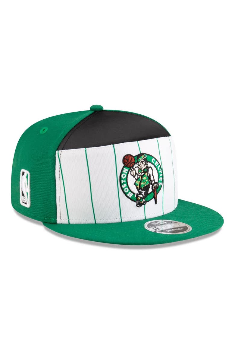 Men's New Era  White/Kelly Green Boston Celtics 2025 NBA Tip Off Split Panel 9FIFTY Snapback Hat, Main, color, White