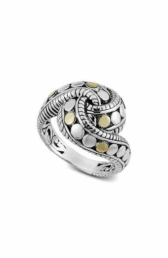 18K Yellow Gold & Sterling Silver Knot Ring