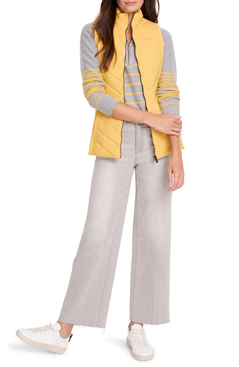 NZ ACTIVE by NIC+ZOE Easy Stripe Half-Zip Cotton Blend Sweater, Alternate, color, 