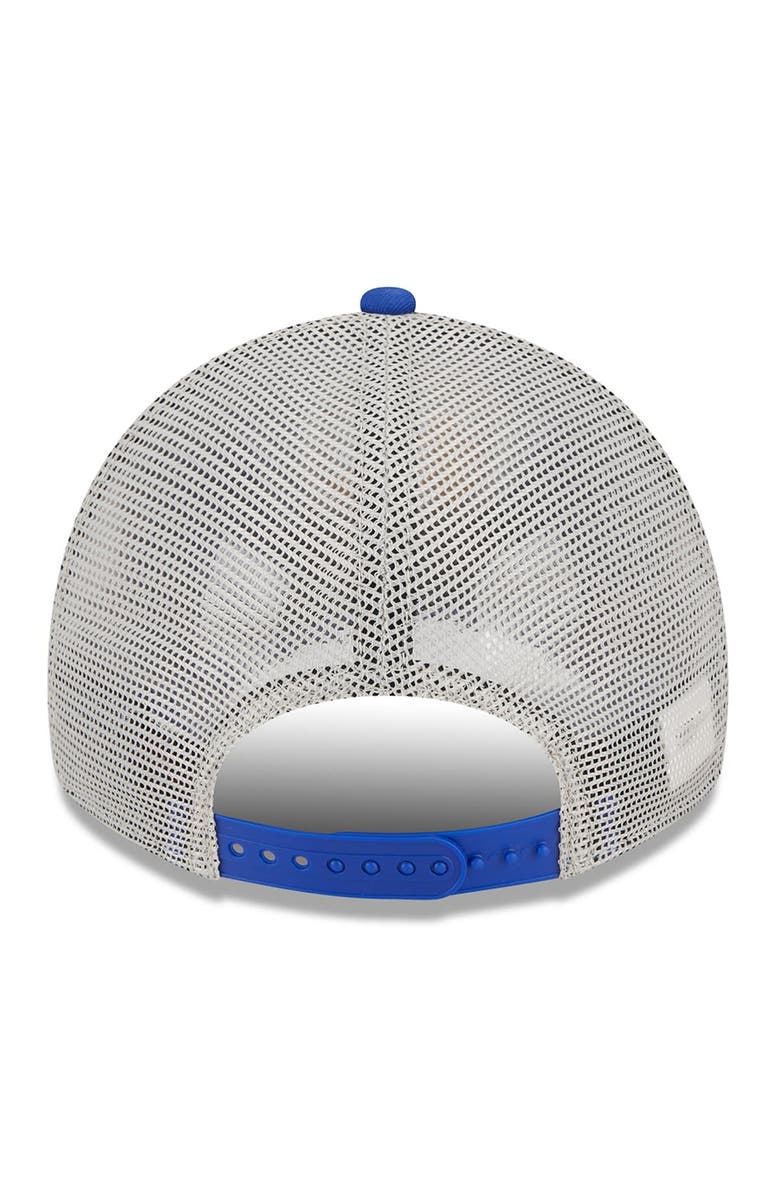 New Era Men's New Era Royal Golden State Warriors  Rally Drive Distressed Patch 9TWENTY Trucker Adjustable Hat, Alternate, color, 