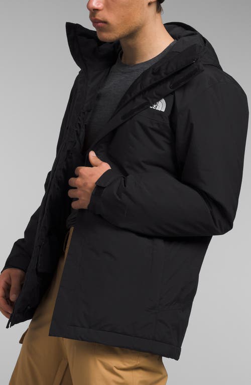 The North Face Embroidered-logo Hooded Jacket In Black