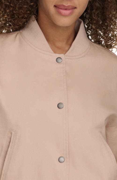 Levi's Denim Crop Bomber Jacket In Light Pink